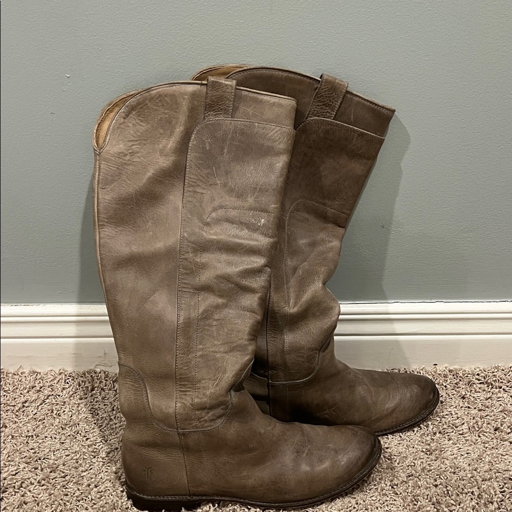 Frye Brown Leather Knee-High Boots